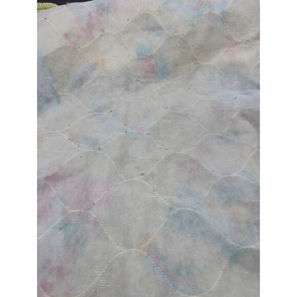 Vintage 1983 Care Bears Baby Blanket Quilted Cheer Tenderheart Wish Bear Clouds - Picture 6 of 8